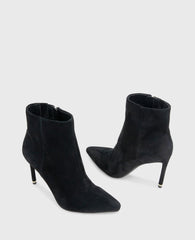 Kenneth Cole Shop Quincy Suede Heel Ankle Bootie in Black | Kenneth Cole | BLACK SUEDE