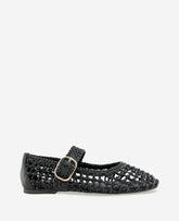 Kenneth Cole Tessa Woven Knotted Ballet Flat | BLACK WOVEN