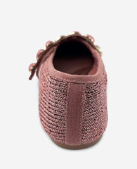 Kenneth Cole Zeta Woven Knit Stone Embellished Ballet Flat | ROSE GOLD KNIT