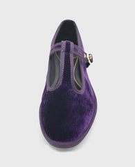 Kenneth Cole Verona Plum Velvet T-Strap Mary Jane Flat | Kenneth Cole | PLUM VELVET