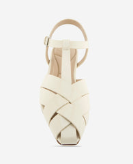 Kenneth Cole Bindy Woven Leather T-Strap Sandal | PRISTINE PATENT