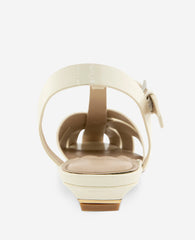 Kenneth Cole Bindy Woven Leather T-Strap Sandal | PRISTINE PATENT