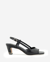 Kenneth Cole Anna Leather Open Toe Slingback Sandal | BLACK LEATHER