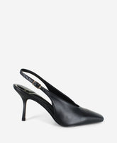 Kenneth Cole Aerial Leather Slingback Heel | BLACK LEATHER