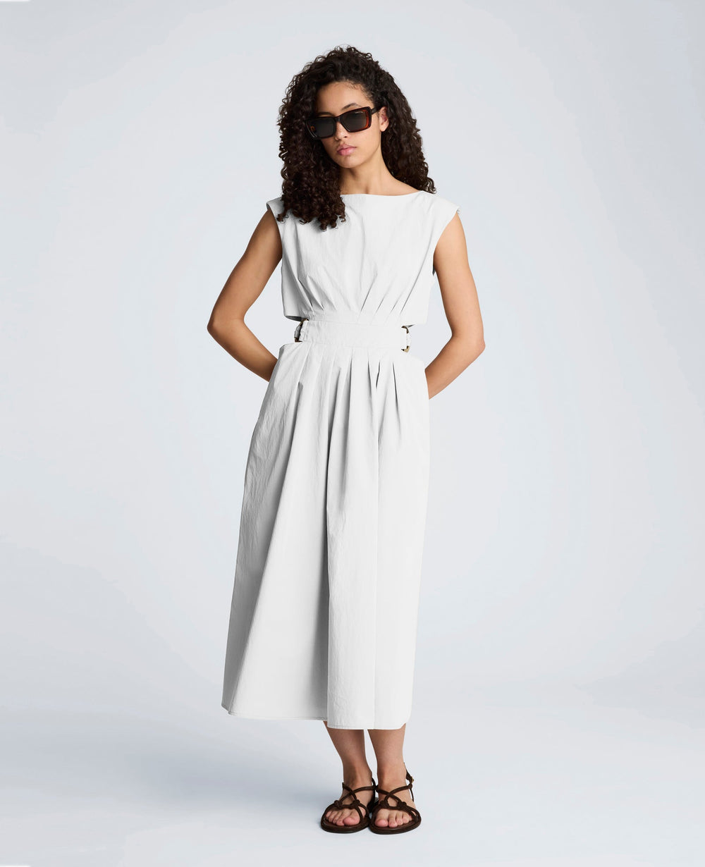Kenneth Cole Shop Cotton Poplin Midi Dress – Pure White | Kenneth Cole | PURE WHITE