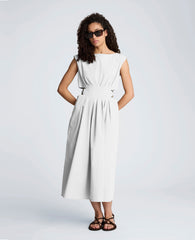 Kenneth Cole Shop Cotton Poplin Midi Dress – Pure White | Kenneth Cole | PURE WHITE
