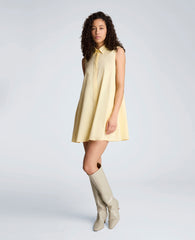 Kenneth Cole Shop Cotton Poplin Trapeze Mini Dress – Pastel Yellow | KC | PASTEL YELLOW