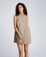 Kenneth Cole Shop Cotton Poplin Trapeze Mini Dress – Timeless Taupe | KC | TIMELESS TAUPE