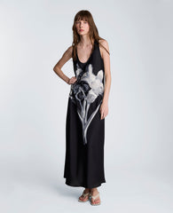 Kenneth Cole Long Slip Dress | BLACK MULTI