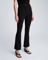 Kenneth Cole Textured Knit Pull On Flare Pant with Inner Short | BLACK