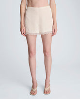 Kenneth Cole Buy Pull On Lace Hem Short – Feather White Women’s Shorts | FEATHER WHITE