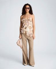 Kenneth Cole Asymmetrical Ruffle Cami | PASTEL YELLOW MULTI