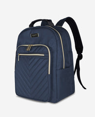 Kenneth Cole Shop Quilted 15.6" Laptop Backpack – Chelsea Chevron, Navy | KC | NAVY