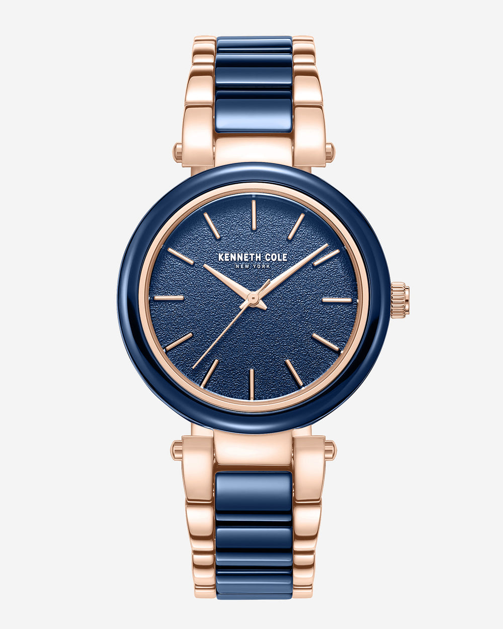 Kenneth Cole Shop Women’s Two-Tone Blue Ceramic Bracelet Watch | KC | BLUE / ROSE GOLD