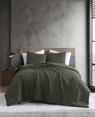 Kenneth Cole Houndstooth Duvet Set | GREEN