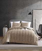 Kenneth Cole Banks Natural Comforter-Sham Set | BROWN