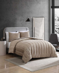 Kenneth Cole Banks Natural Comforter-Sham Set | BROWN