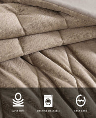Kenneth Cole Banks Natural Comforter-Sham Set | BROWN