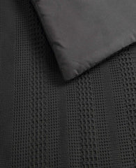 Kenneth Cole Variegated Waffle Comforter Set | BLACK