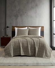 Kenneth Cole Stonewashed Quilt Set | BROWN