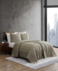 Kenneth Cole Stonewashed Quilt Set | BROWN