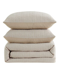 Kenneth Cole Stitched Gauze Duvet Set | BEIGE