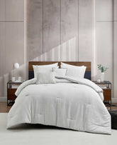 Kenneth Cole Space Dye Grid Comforter Set | GREY