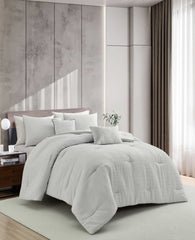 Kenneth Cole Space Dye Grid Comforter Set | GREY