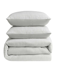 Kenneth Cole Space Dye Grid Comforter Set | GREY