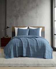 Kenneth Cole Stonewashed Quilt Set | BLUE