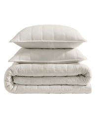 Kenneth Cole Stonewashed Quilt Set | BEIGE
