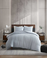 Kenneth Cole Solid Waffle Comforter Set | BLUE