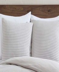 Kenneth Cole Shop Reversible Grey Waffle Duvet Cover Set | KC Home | GREY