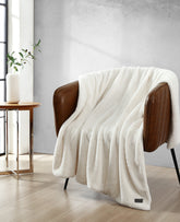 Kenneth Cole Faux Fur Solid Throw Blanket | WHITE