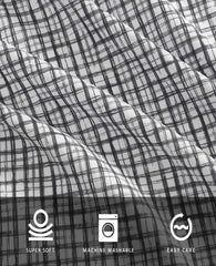 Kenneth Cole Sketchy Check Sheet Set | CHARCOAL