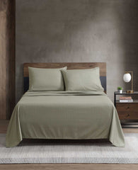 Kenneth Cole Twill Stripe Texture Sheet Set | GREEN