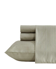 Kenneth Cole Twill Stripe Texture Sheet Set | GREEN