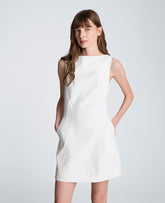 Kenneth Cole Boat Neck Sculpt Mini Dress | NATURAL WHITE