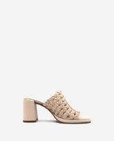 Kenneth Cole Shop Solara Woven Leather Heel Sandal – Kenneth Cole | CREAM LEATHER
