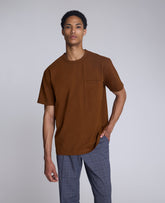 Kenneth Cole Shop Oversized Tee: Brown Crewneck, Stretch Cotton | KC | BROWN
