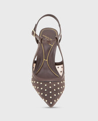 Kenneth Cole Shop Romi Brown Mesh Stud Slingback Heel | Kenneth Cole | BROWN MESH