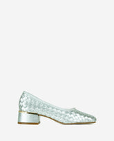 Kenneth Cole Birdie Silver Woven Metallic Leather Pump | Kenneth Cole | SILVER WOVEN LEATHER