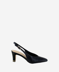 Kenneth Cole Shop Meilani Leather Point Toe Slingback Heels | Kenneth Cole | BLACK LEATHER