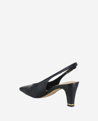 Kenneth Cole Shop Meilani Leather Point Toe Slingback Heels | Kenneth Cole | BLACK LEATHER