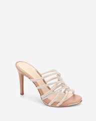 Kenneth Cole Brooke 95 Silver Jeweled Heel – Twisted Strap | Kenneth Cole | SILVER