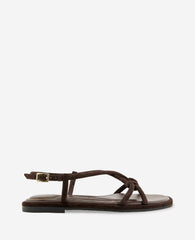 Kenneth Cole Paria Suede Knot Detail Sandal | CHOCOLATE SUEDE