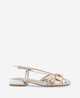 Kenneth Cole Farrah Snake-Print Slingback Sandal – 1″ Heel | Kenneth Cole | SILVER/GOLD METALLIC