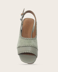 Kenneth Cole GENTLE SOULS - Samarra Suede Braided Detail Slingback Heel | SILVER SAGE SUEDE