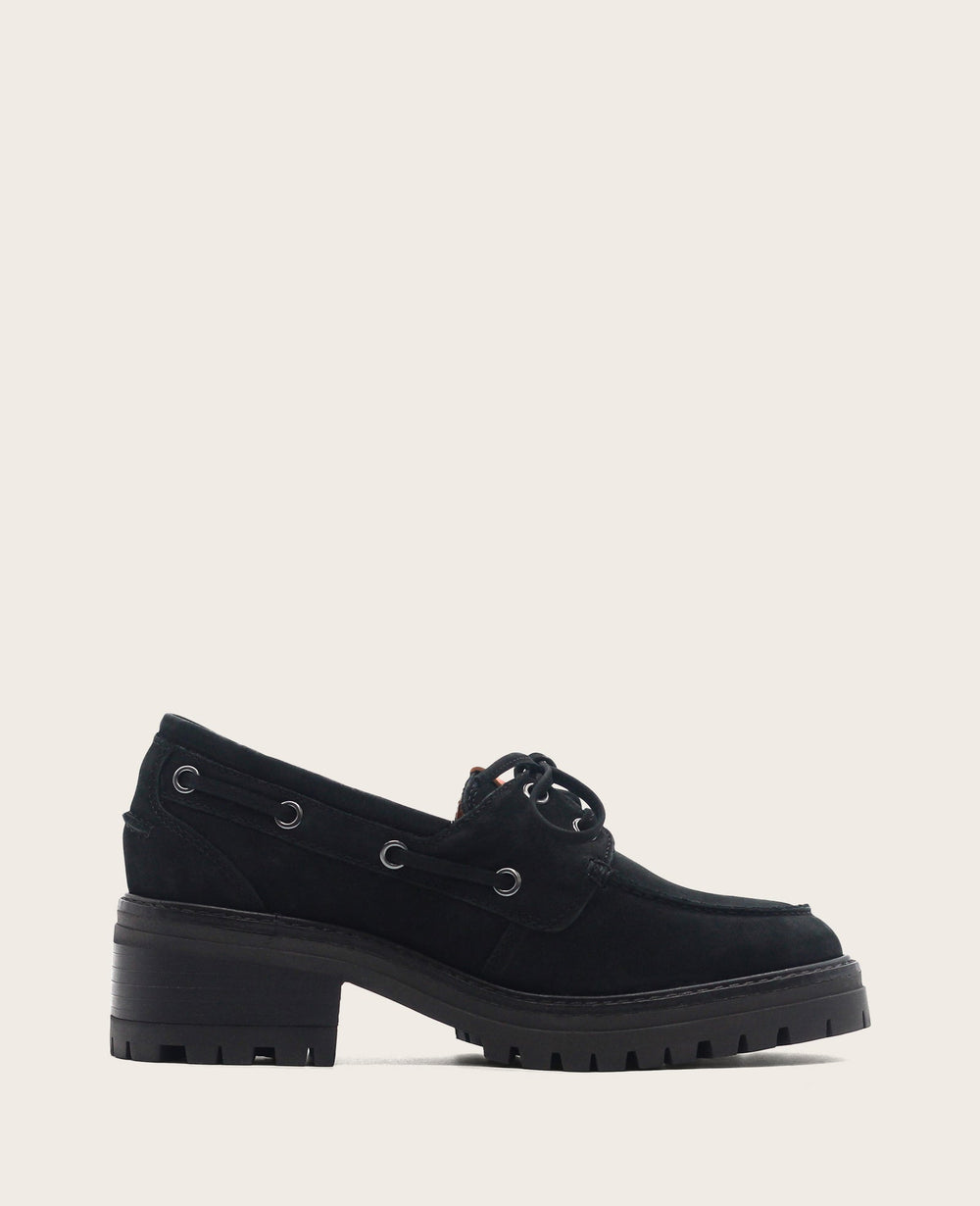 Kenneth Cole Shop Gentle Souls Brigly Black Nubuck Lug Boat Shoe | KC | BLACK NUBUCK
