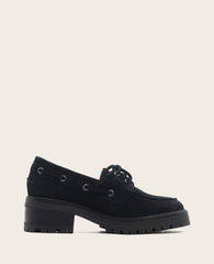 Kenneth Cole Shop Gentle Souls Brigly Black Nubuck Lug Boat Shoe | KC | BLACK NUBUCK